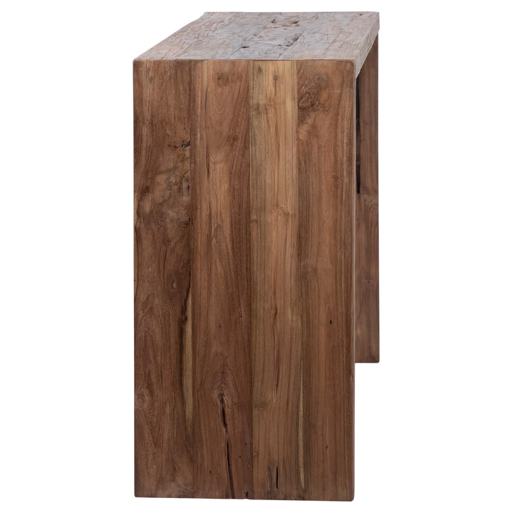 Modern Industrial Solid Wood Accent Table