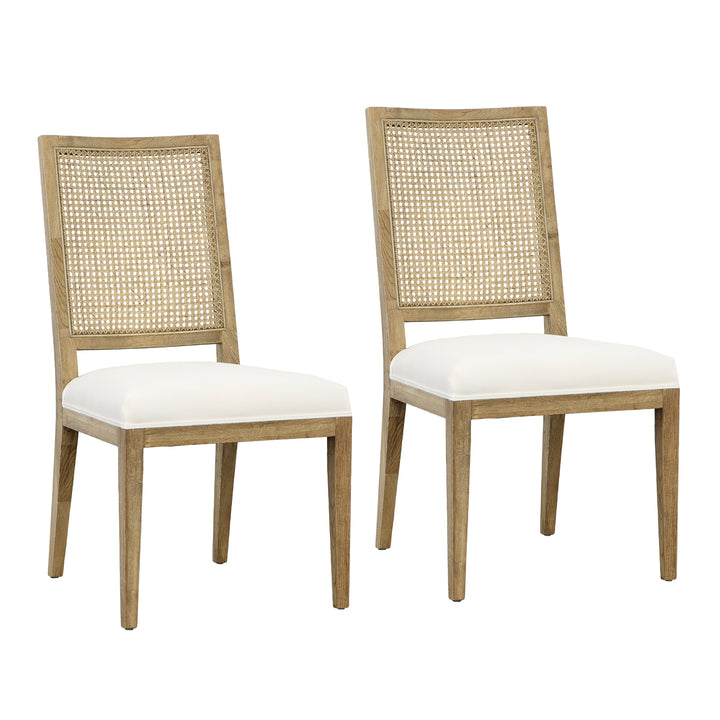 Bistro Duo: Elegant Performance-Fabric Dining Chairs in Grey