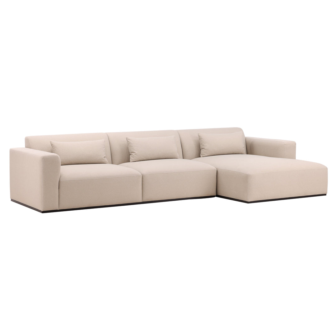 Urban Retreat Cream Chaise Sectional