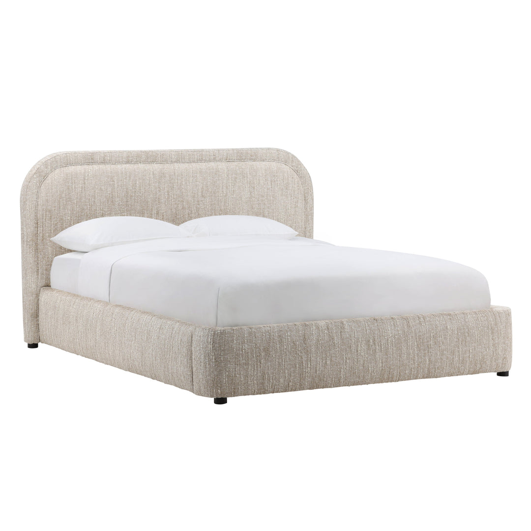Serene Dreams Queen Slatted Beige Bed