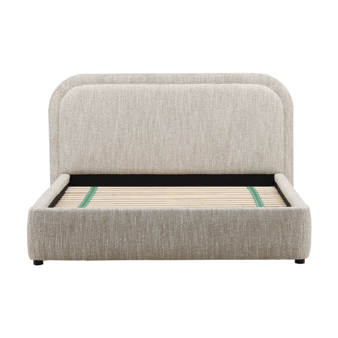 Serene Dreams Queen Slatted Beige Bed
