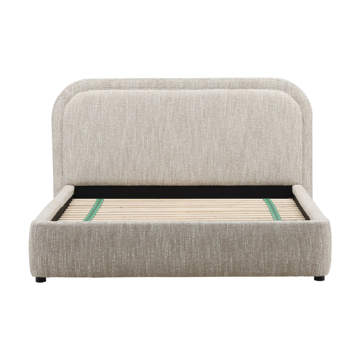 Serene Dreams Queen Slatted Beige Bed