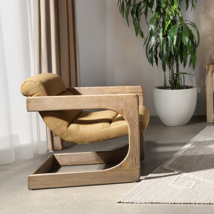 Vibrant Whimsy Sitting Stool in Warm Mustard