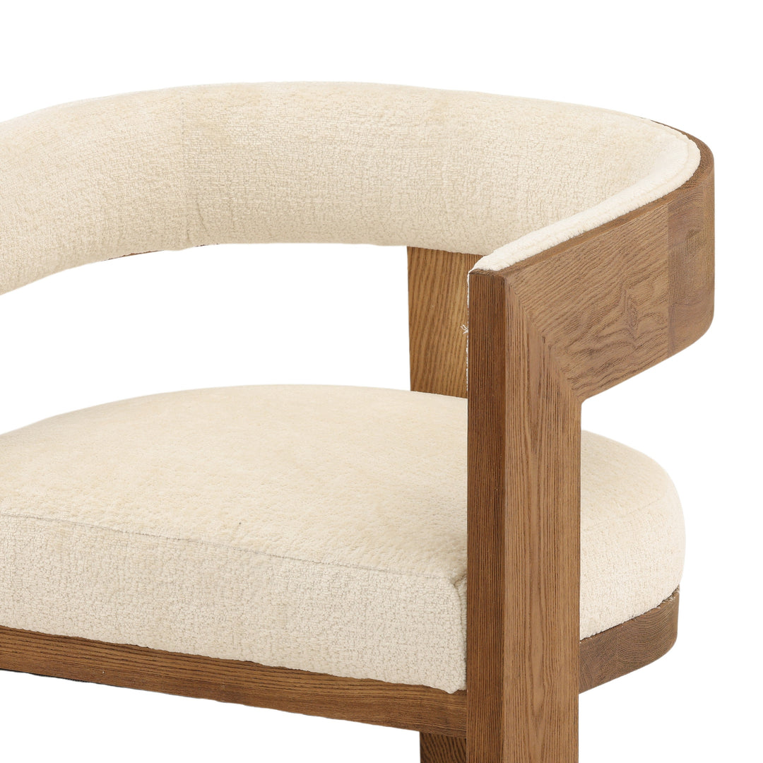 Elegant Creamy Symphony Swivel Chair