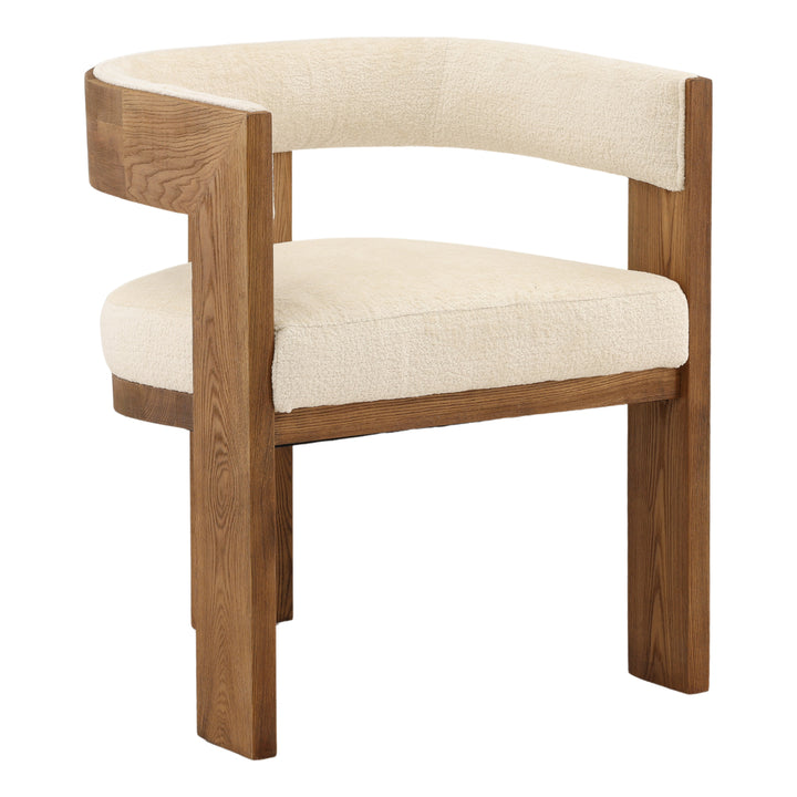 Elegant Creamy Symphony Swivel Chair