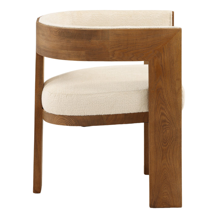 Elegant Creamy Symphony Swivel Chair