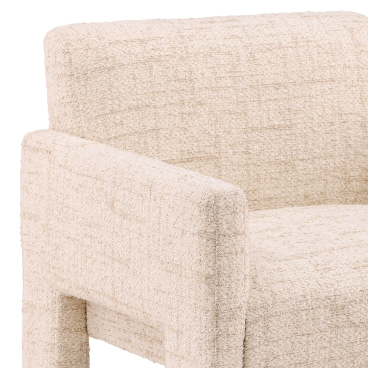 Vogue Velvet Diner Seat in Cream Hue
