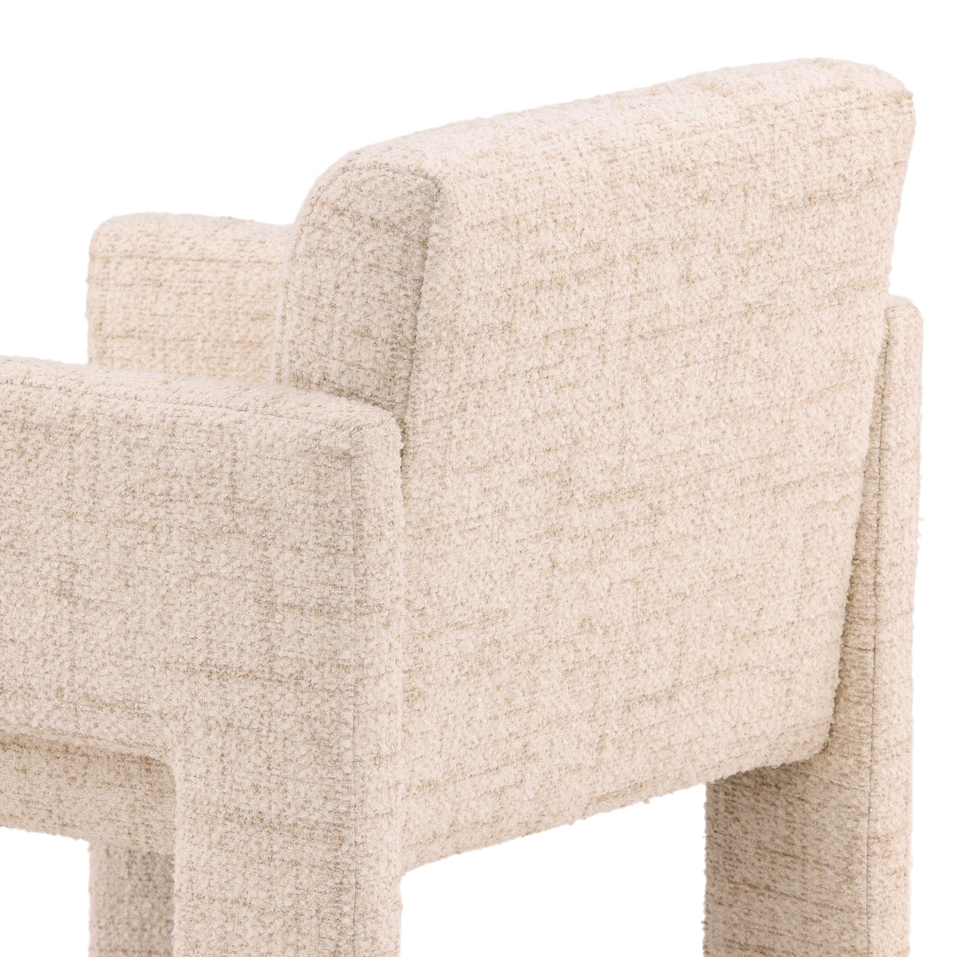 Vogue Velvet Diner Seat in Cream Hue