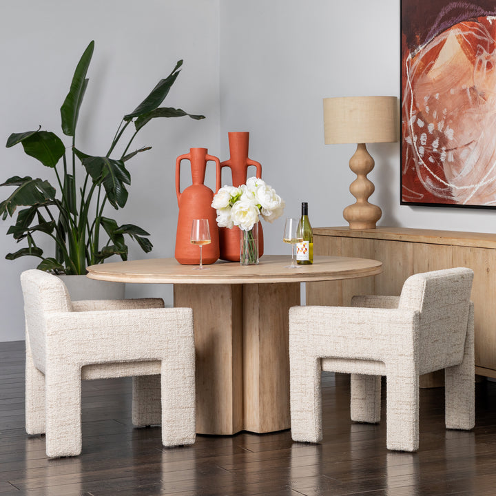 Vogue Velvet Diner Seat in Cream Hue