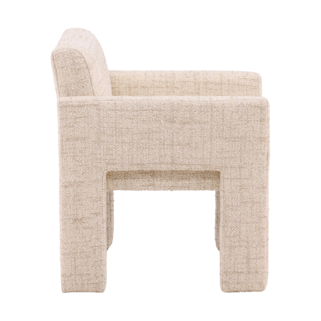 Vogue Velvet Diner Seat in Cream Hue