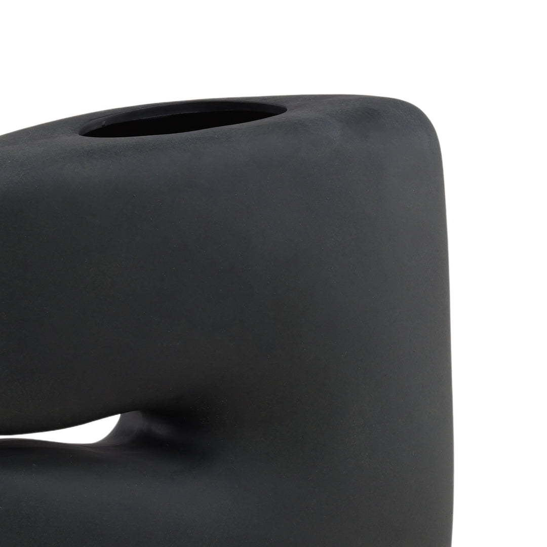 Ebony Elegance Oblong Vessel