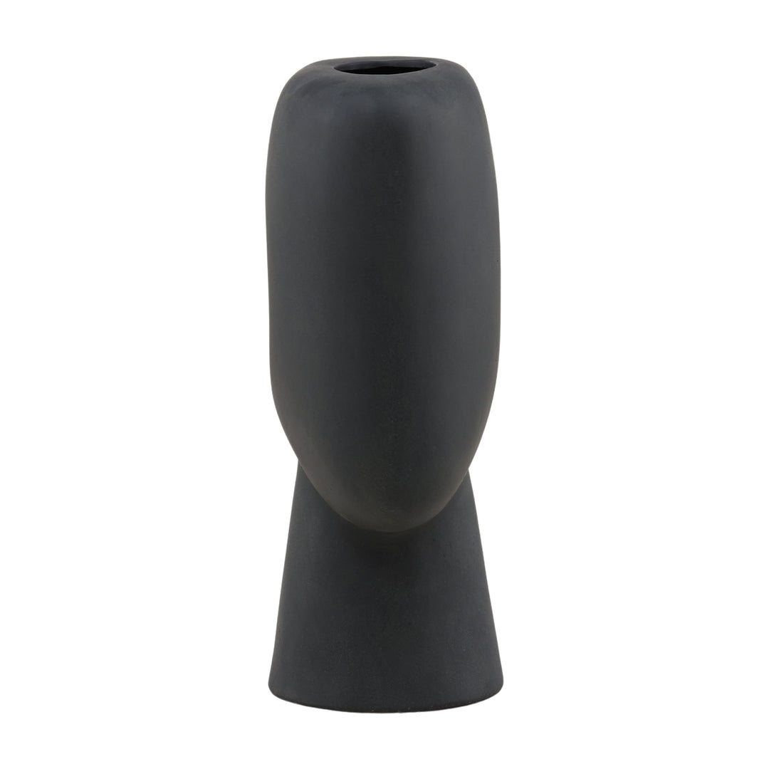 Ebony Elegance Oblong Vessel