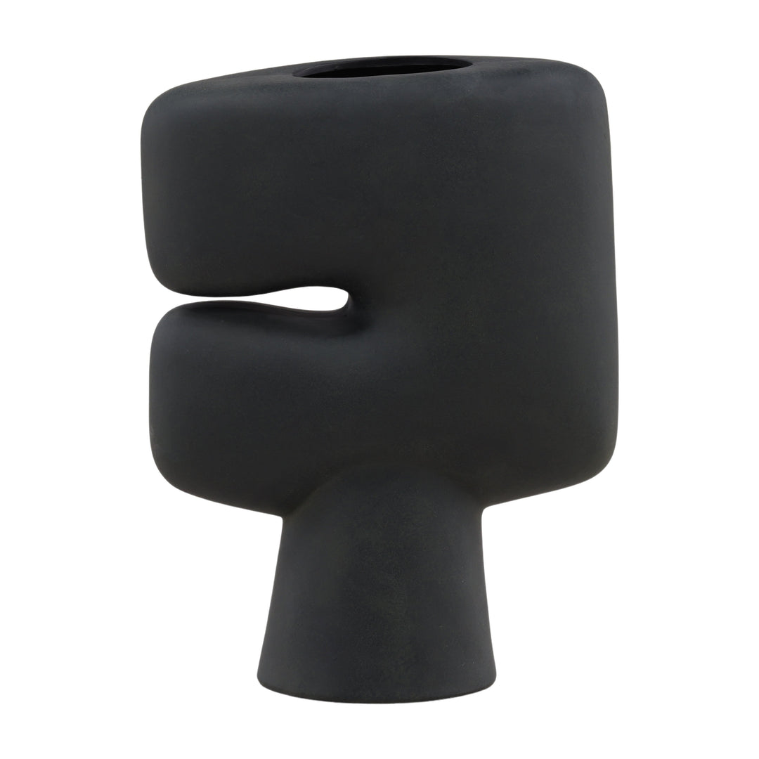 Ebony Elegance Oblong Vessel