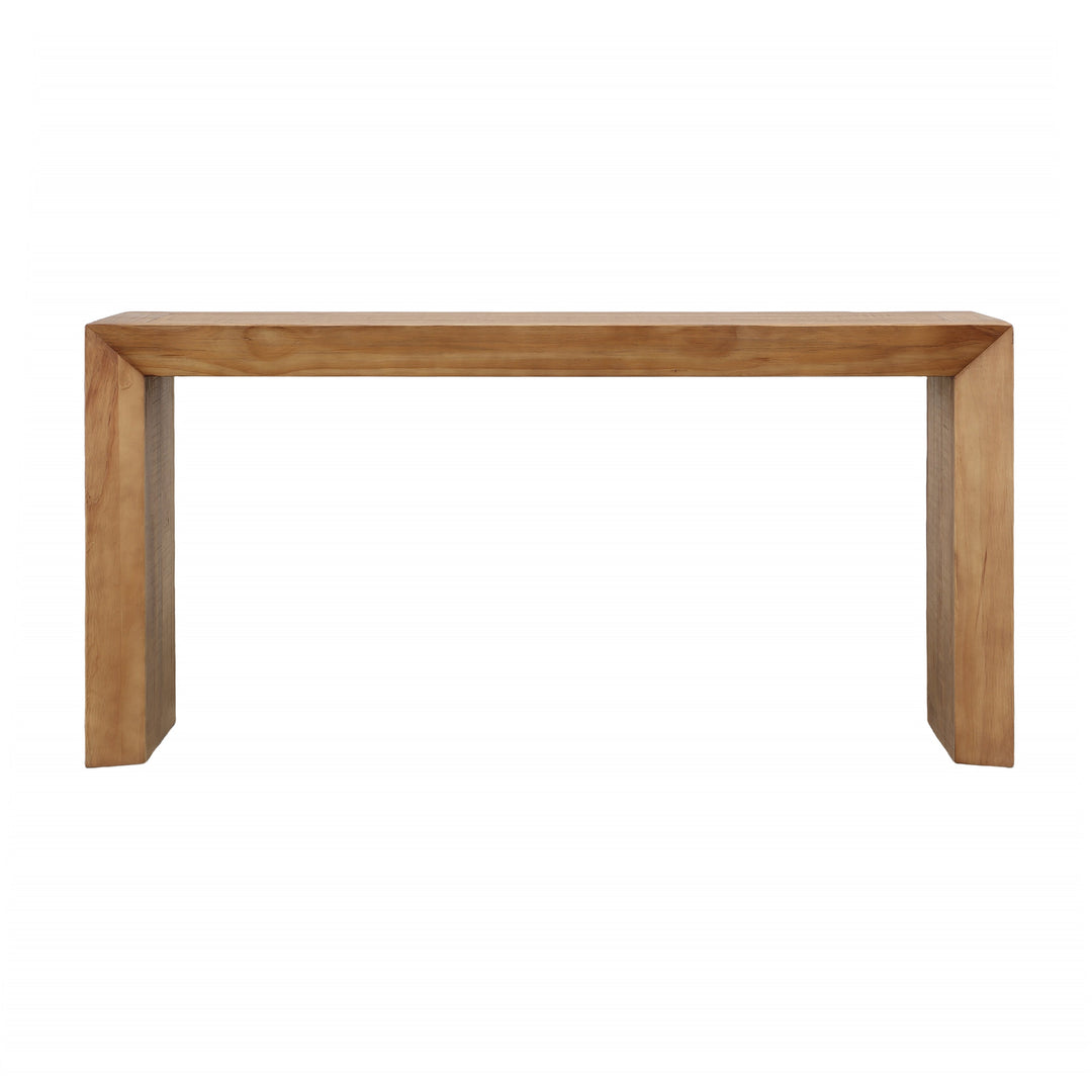 Modern Espresso Wood-Topped Console Station