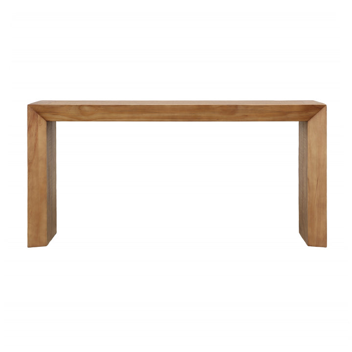 Modern Espresso Wood-Topped Console Station