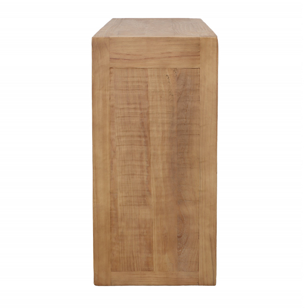 Modern Espresso Wood-Topped Console Station