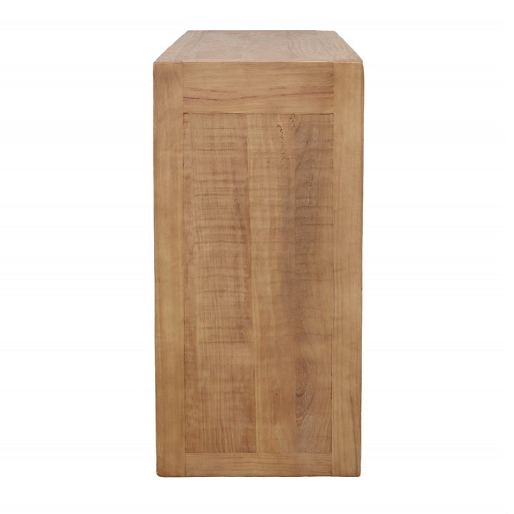 Modern Espresso Wood-Topped Console Station