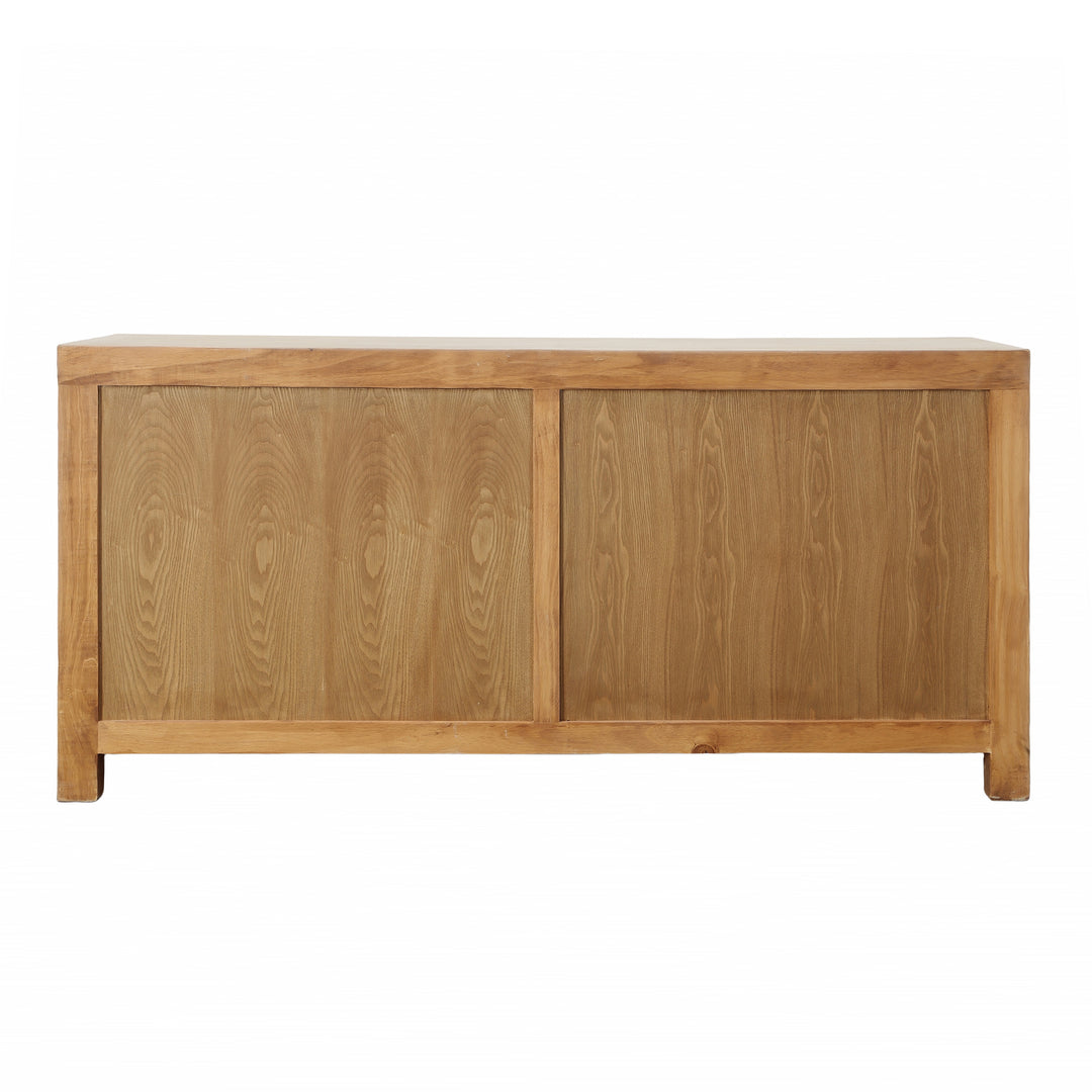 Timeless Chic 4-Door Cabinet in Warm Tone