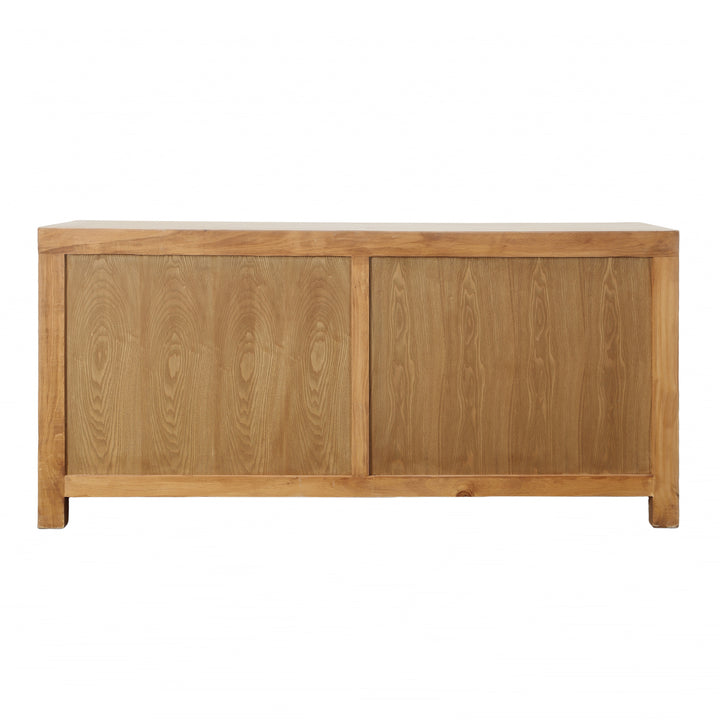 Timeless Chic 4-Door Cabinet in Warm Tone
