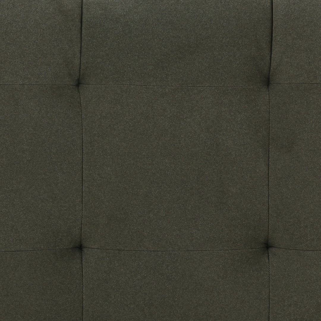 EcoCharm Modern Olive Cushion Lounger with Solid Wood Base