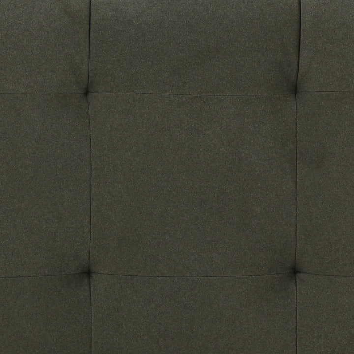 EcoCharm Modern Olive Cushion Lounger with Solid Wood Base