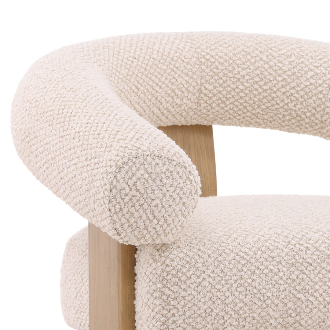 Elegant Whisper Cream Accent Chair