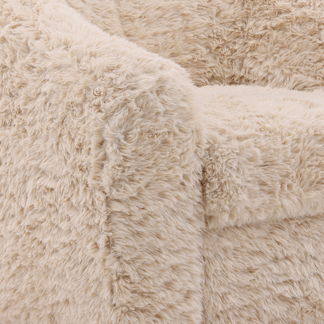 Whimsy Woven Dreamer Accent Chair in Cream