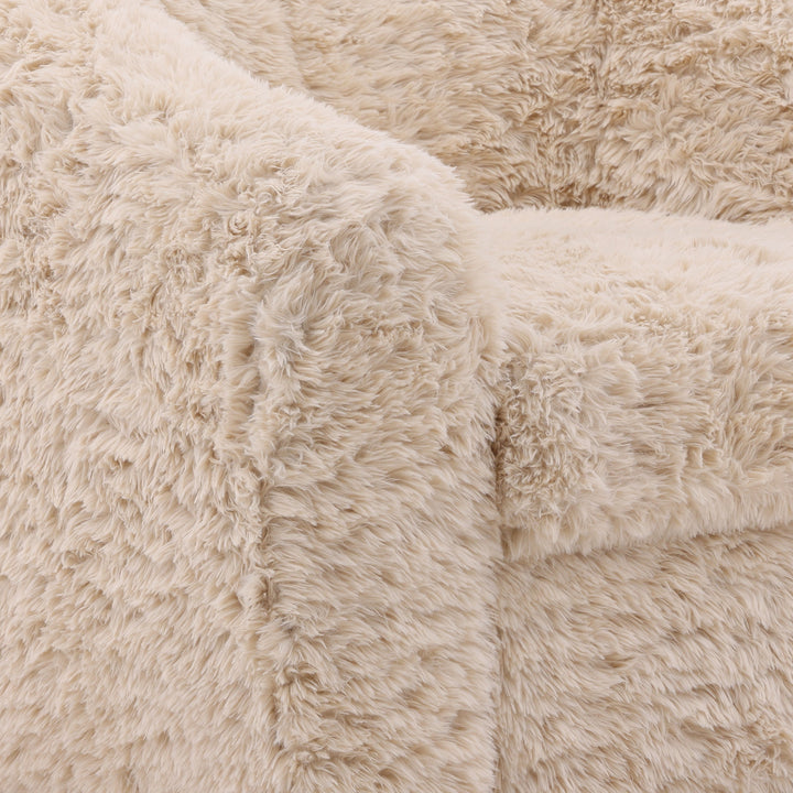 Whimsy Woven Dreamer Accent Chair in Cream