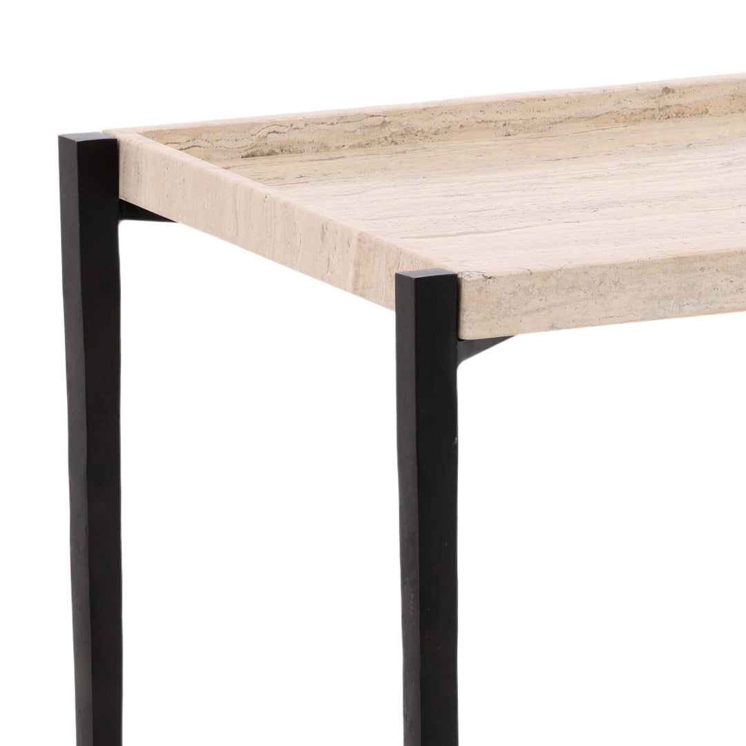 Travertine Stone Chic Bistro Table