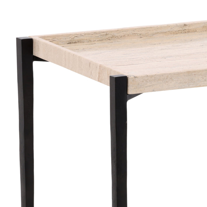 Travertine Stone Chic Bistro Table