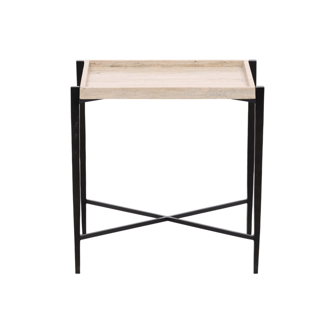 Travertine Stone Chic Bistro Table