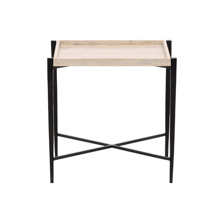 Travertine Stone Chic Bistro Table