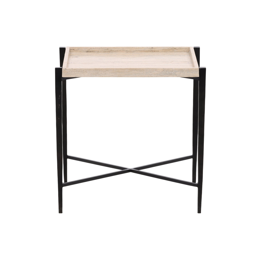 Travertine Stone Chic Bistro Table