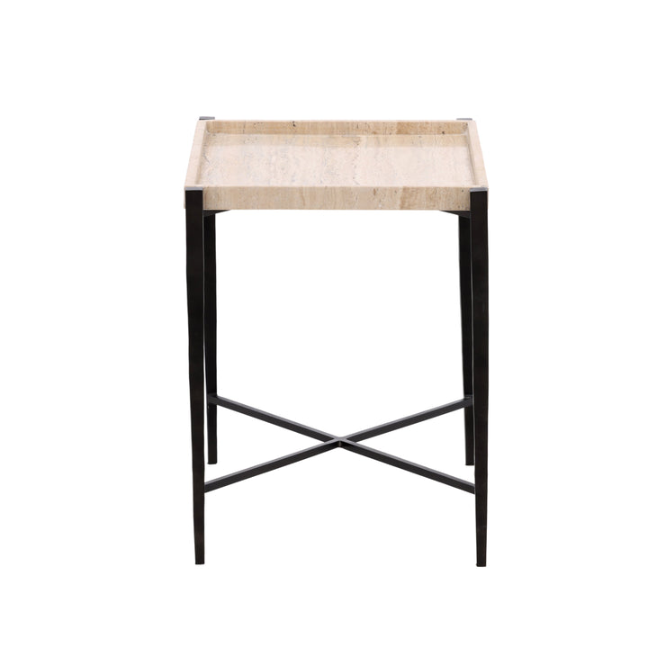 Travertine Stone Chic Bistro Table