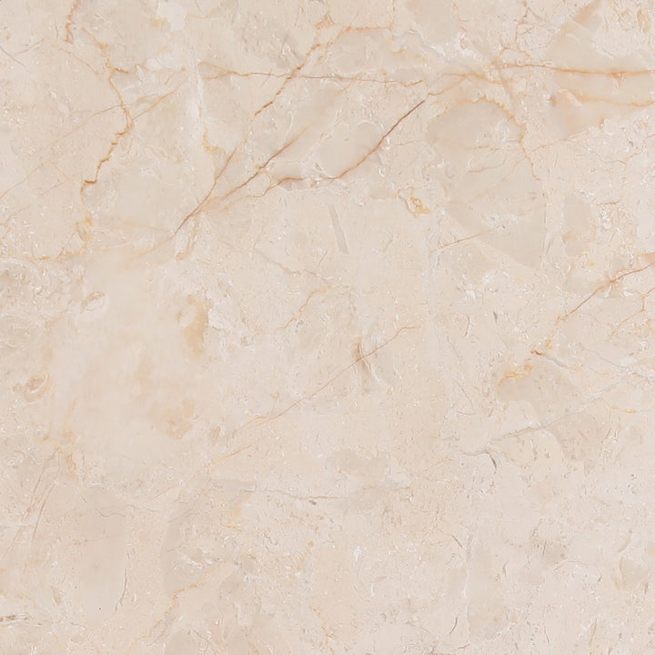 Elegant Beige Stone-Inspired Accent Table