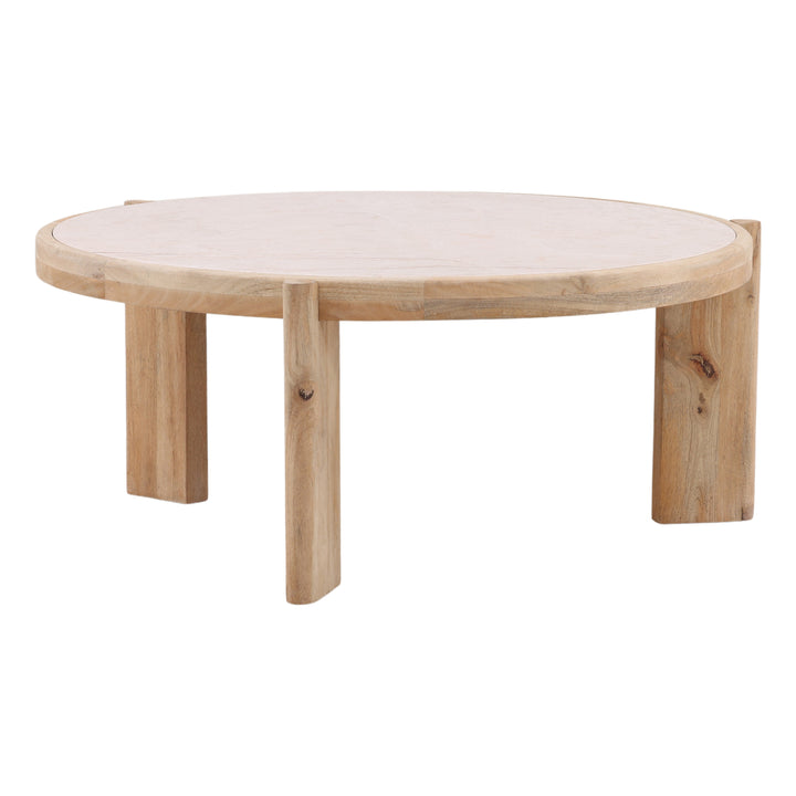 Chic Marble-Topped Beige Cafe Table