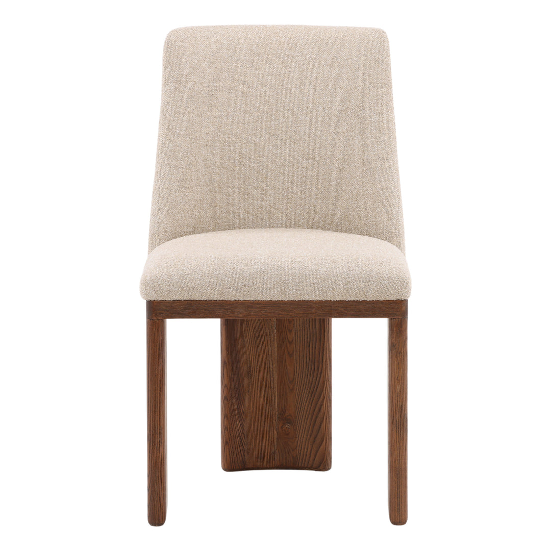 Elegant Woven Bistro Seat in Warm Sand Hue
