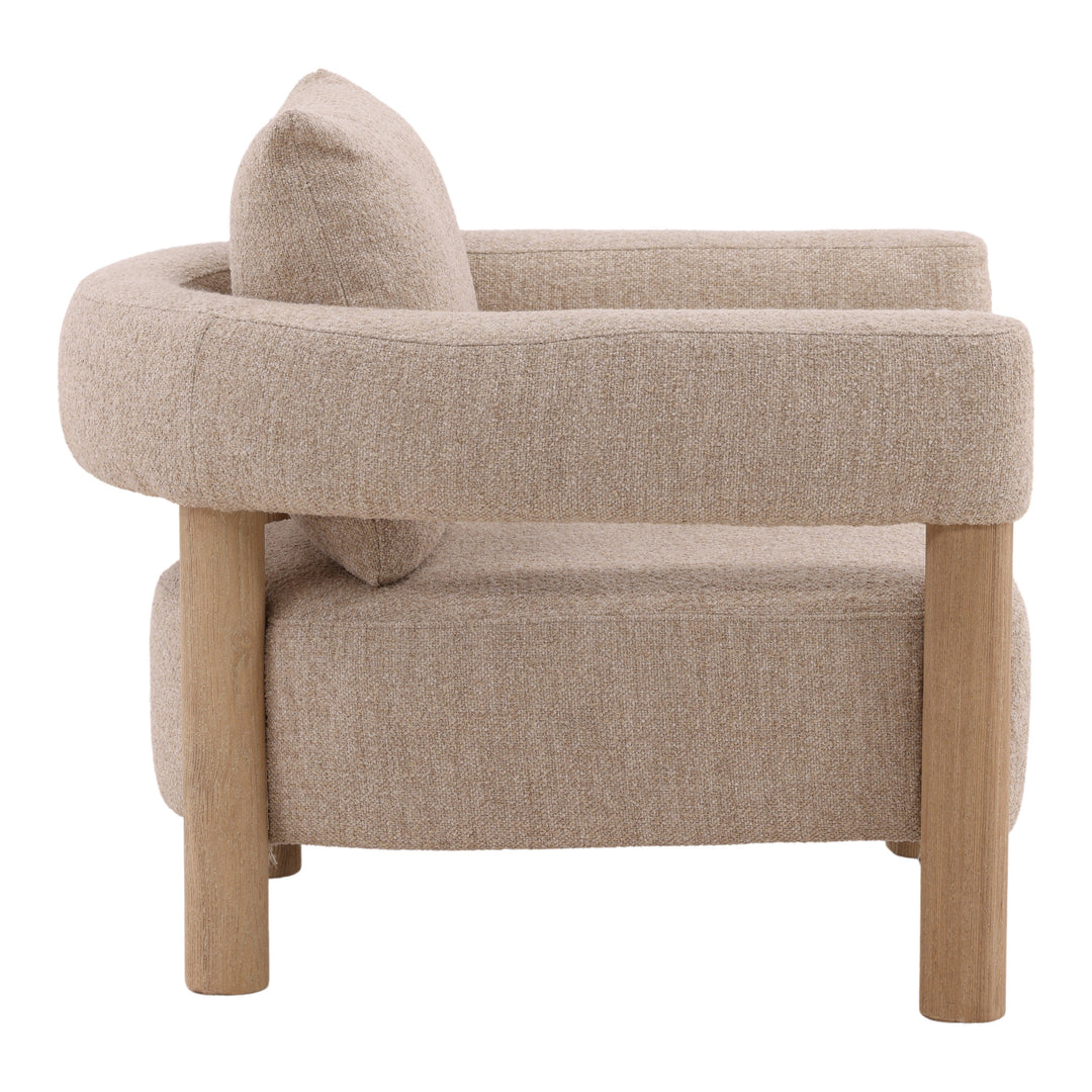 Vogue Whimsical Lounge Chair in Soft Beige