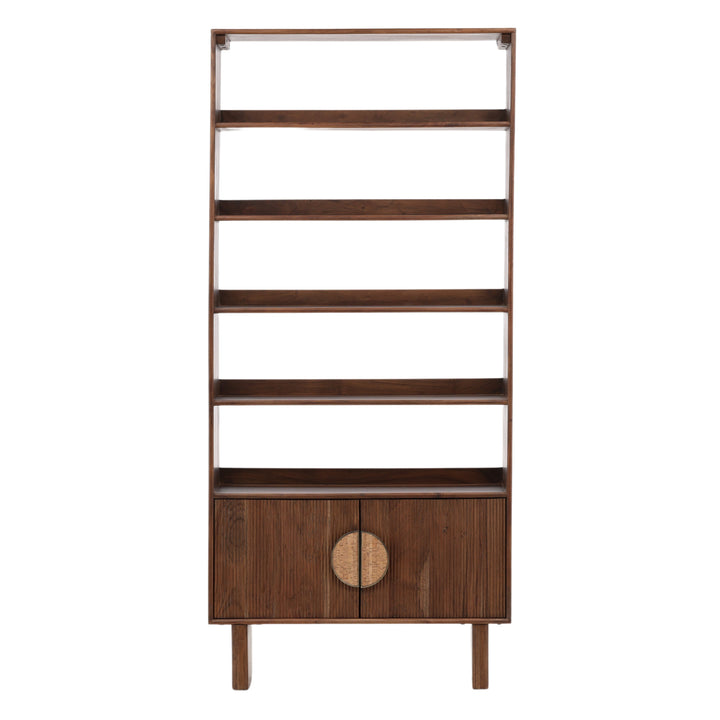 Walnut Wondershelf: Versatile Wooden Bookcase