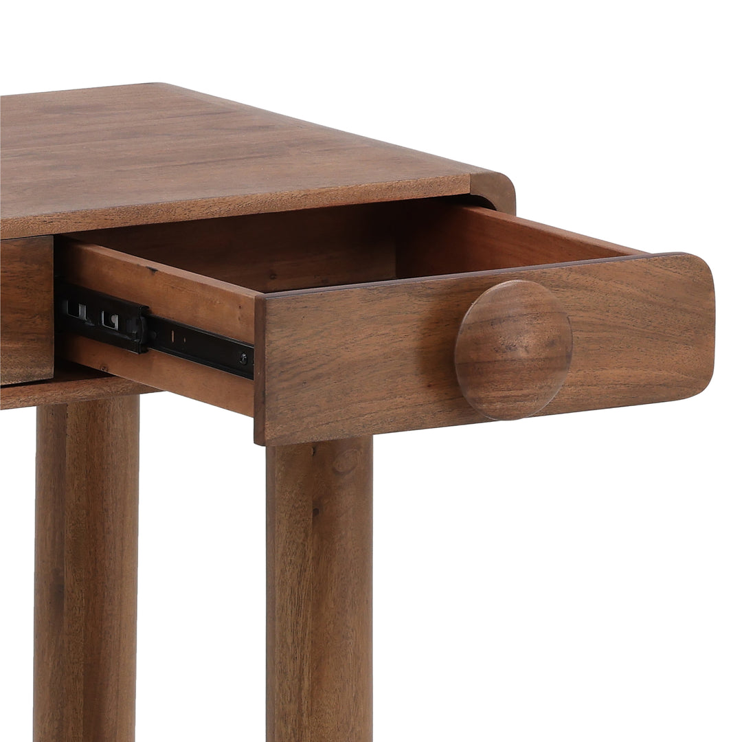 Elegant Nutwood Brown Workstation