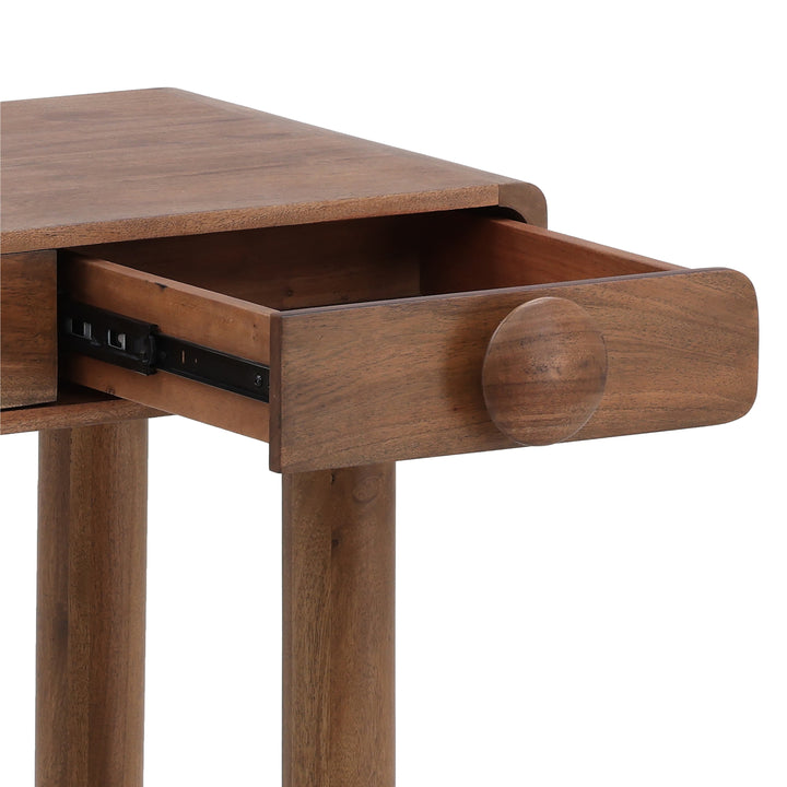 Elegant Nutwood Brown Workstation