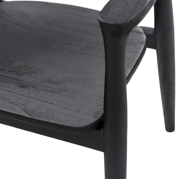Elegant Black Bistro Stool with Vintage Flair
