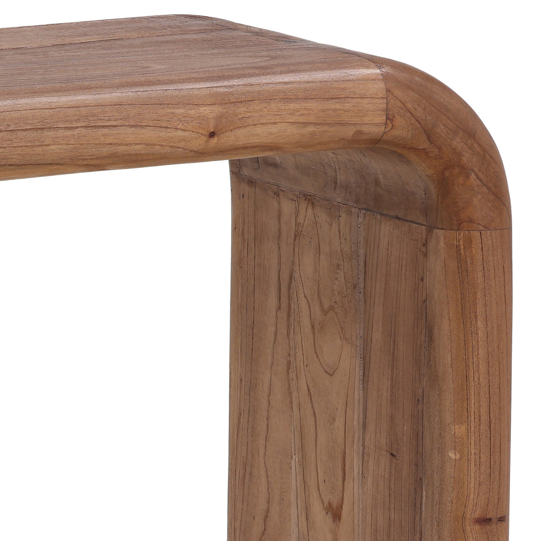 Elegant Espresso-Stained Solid Wood Console Table