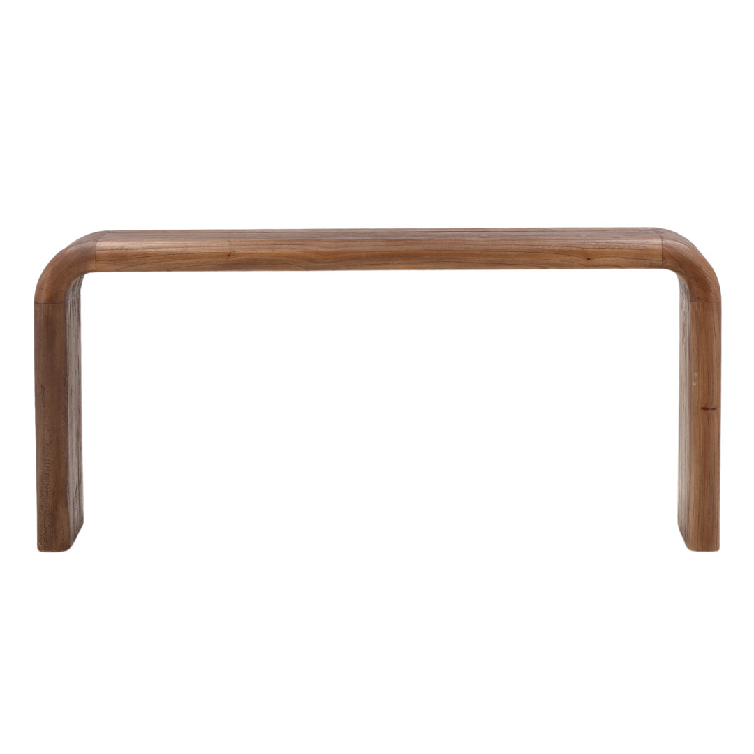 Elegant Espresso-Stained Solid Wood Console Table