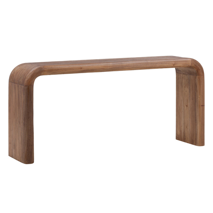Elegant Espresso-Stained Solid Wood Console Table