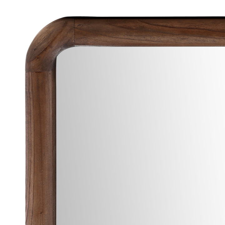 Elegant Brownstone Reflection - Spacious Wall Mirror