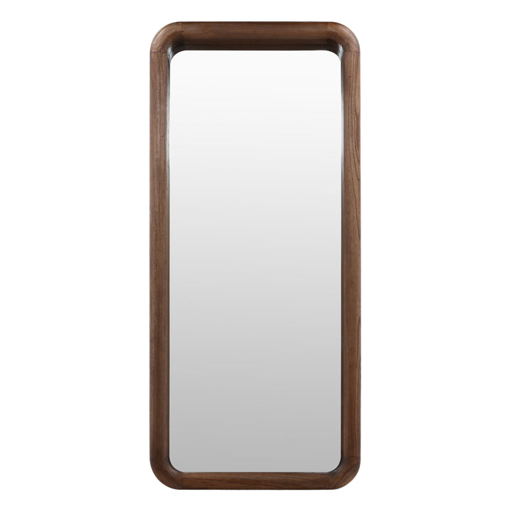 Elegant Brownstone Reflection - Spacious Wall Mirror