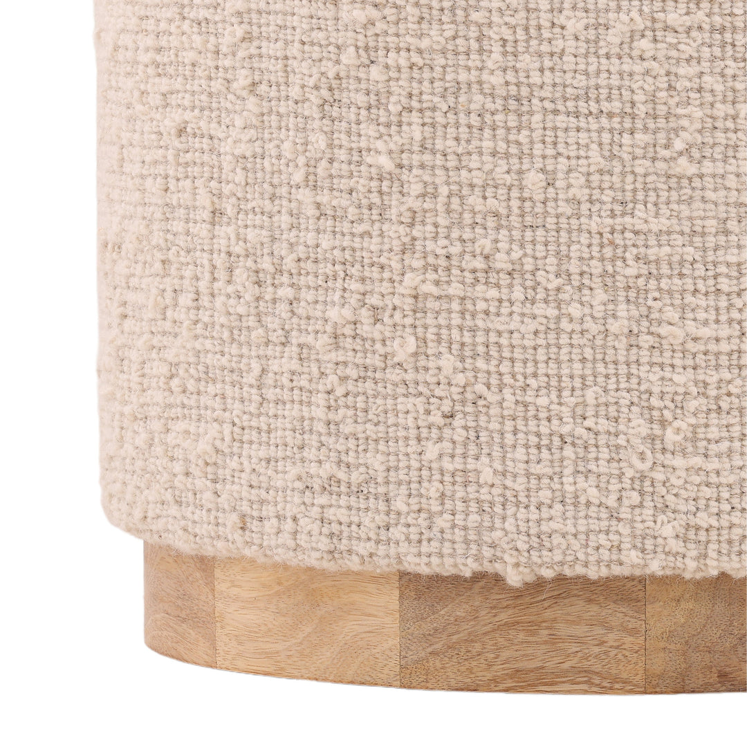 Whimsy Ivory Woven Wonder Stool