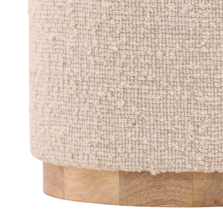 Whimsy Ivory Woven Wonder Stool