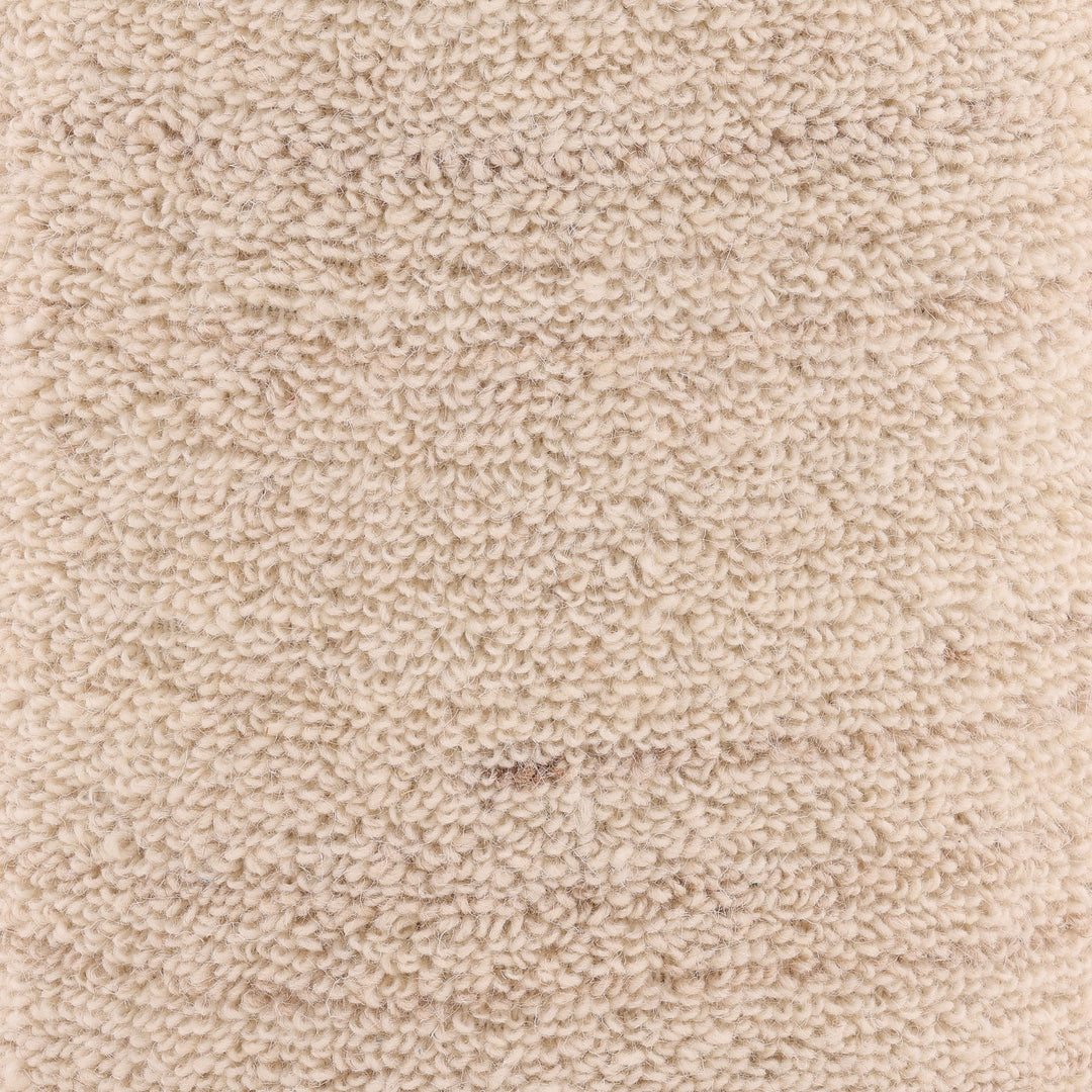 Elegant Ivory Velvet Accent Stool